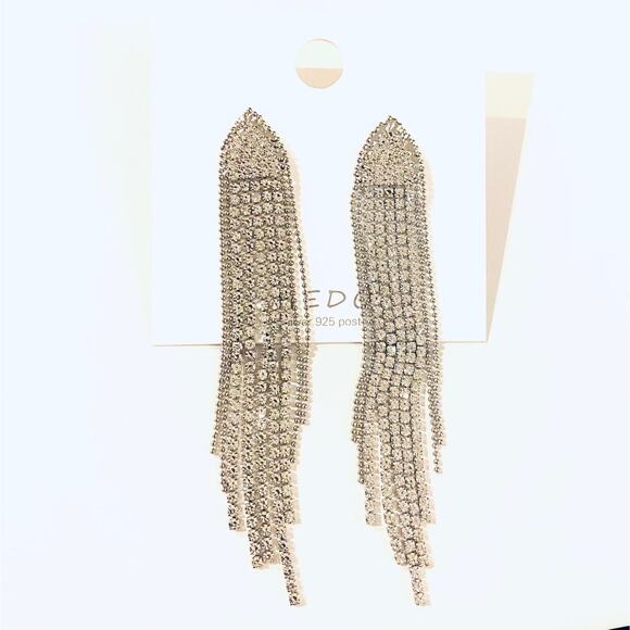 Rhinestone Drop Earrings - Picture 1 of 1